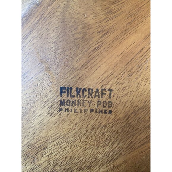 Vintage Filkcraft Monkey Pod Wooden Square Trays Philippines - Picture 4 of 11